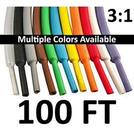 Electriduct Electriduct 1" Heat Shrink Tubing 3:1 Ratio Shrinkable Tube Cable Sleeve - 100 Feet (Red)