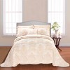 Home Soft Things Damask 4 Piece Bedspread Set, Scalloped Edge