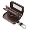 YooFa Genuine Leather Smart Key Case, Stores 2 Pieces, Men's