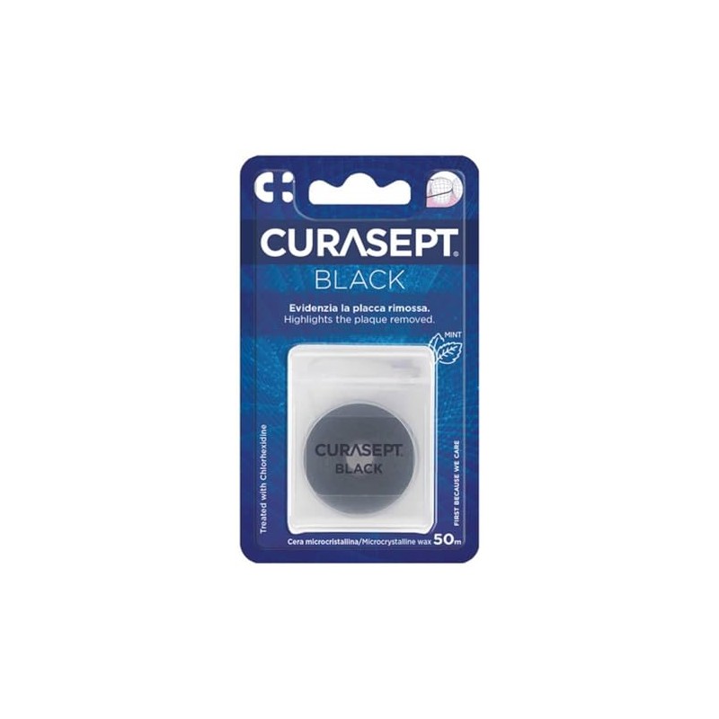 Curasept Floss Classico Cerato Nero Sezione Piatta 50 m