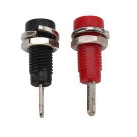 2 mm Banana Socket, Pack of 10 2 mm Banana Socket Adapter Panel Mount Binding Post for 2 mm Banana Plug Connectors Black and Red, Connector and Adapter