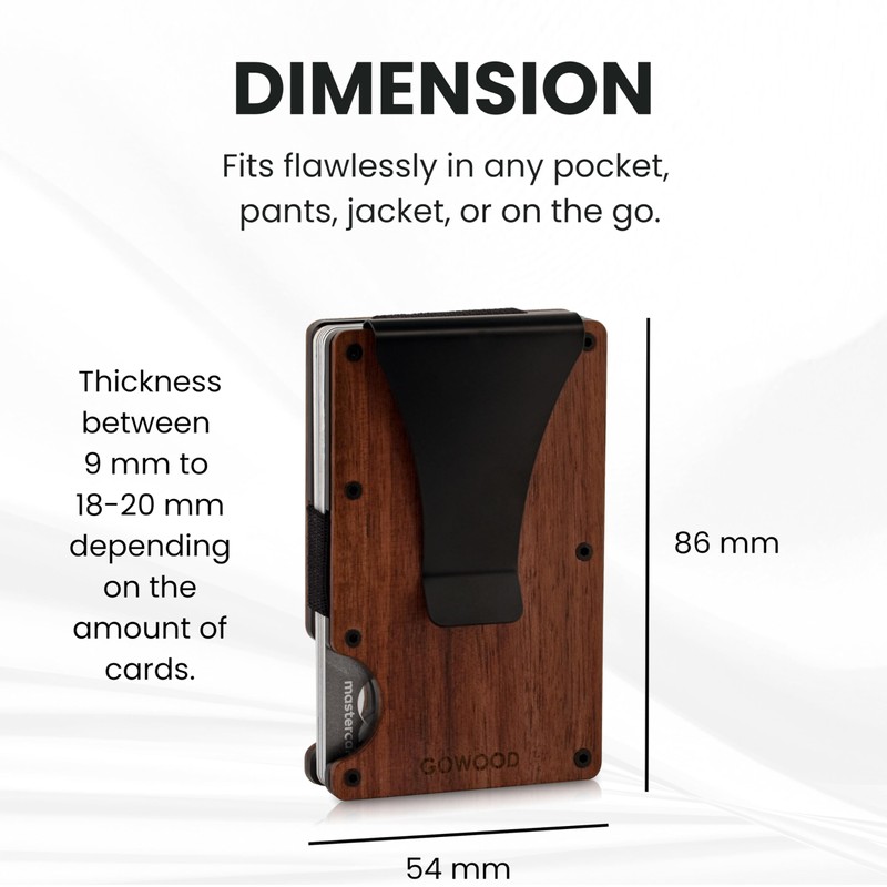 GOWOOD Wooden Credit Card Holder & Wallet for Men &
