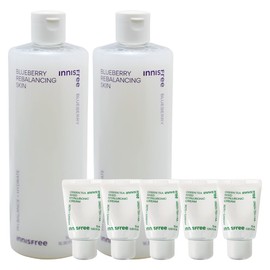 Innisfree Blueberry Rebalancing Skin Large Capacity 500ml x 2+ / 이니스프리 블루베리 리밸런싱 스킨 대용량 500ml 2개+