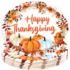 WorldBazaar Thanksgiving Oval Paper Plates 24 Count Pumpkin Plates 10