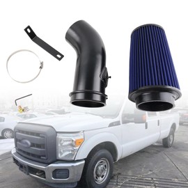 VVORHSBELL 4" Cold Air Intake Pipe Kit with Oiled Filter，Air Intake System Compatible with 2011-2016 Ford F250 F350 F450 6.7L Powerstroke Diesel Ford 6.7L Diesel
