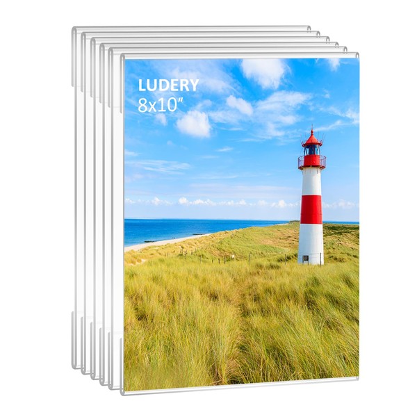Ludery Ludery 8x10 Acrylic Picture Frames,Set of 6 Clear Photo