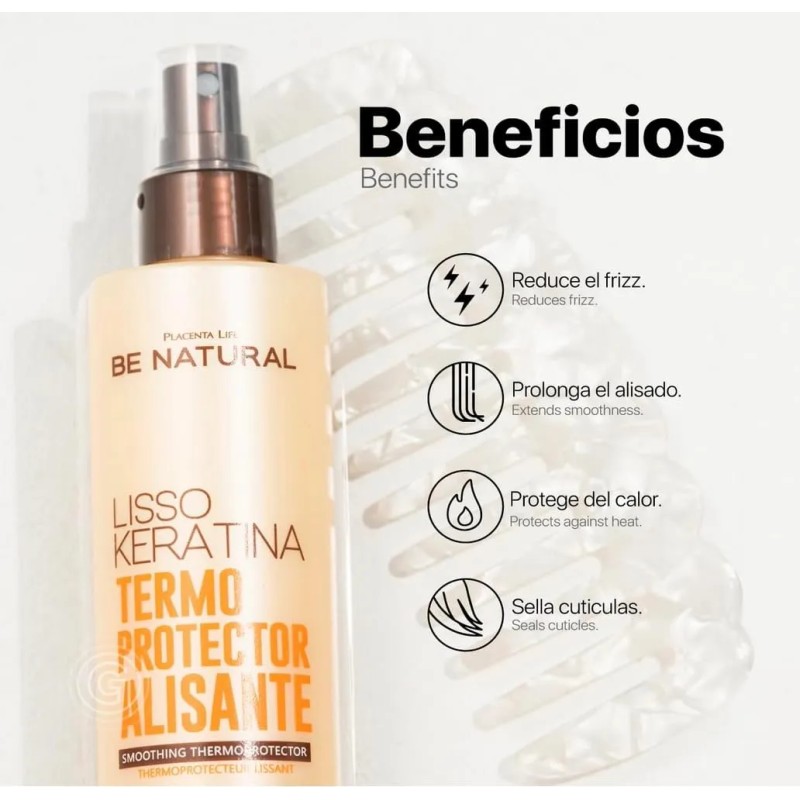 Be Natural Lisso Keratina Termoprotector Alissante Frizz