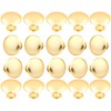 HUGOLEM 20 Pack Golden Plated Round Shining Kitchen Cabinet Knobs