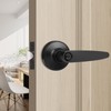 Probrico 2 Pack Entrance Door Levers Door Lock in Black,