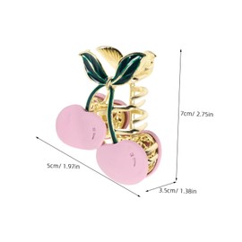 IWOWHERO Cherry Claw Clip Cute Medium Hair Clip Charming Cherry Design Stylish Fruit Hair Jaw Claw for Women and Girls