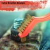 ChAusa 3 Pieces Wire Brushes Double Head, Brass Wire Brush,