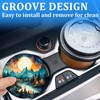 Car Cup Holder Coaster - Mountains Nature Scenery 2 Pack