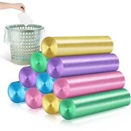 200 Counts Small Trash Bags 1.5 Gallon Garbage Bags Unscented Strong Mini Wastebasket Liners Colorful Kitchen Garbage Bathroom Bin for Office, Home, Bedroom, 10 Rolls