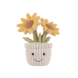 Apricot Lamb Sunflower Plants Flower Plush Toys for Children, Soft Cute Cuddly Toy for Baby Girls and Boys, Fluffy Sunflower Yellow, 23 cm