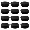 Pack of 12 Black Round Flat Magnets - 24mm Whiteboard