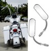 Chrome 8mm 10mm Motorcycle Oval Rearview Mirrors Compatible with Harley