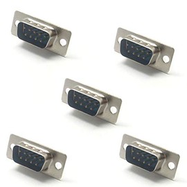 S SIENOC RS232 Solder Serial Adapter DB9 9 Pins Female Male Soldering Plug Connector x5 x10 for Gender Changer (DB-9 Connector x5)