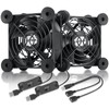upHere PC Fan,80mm Silent USB Fan with 3 Adjustable Wind