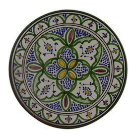 Ceramic Plates Moroccan Safi Serving Plate Large 12 Inches Round