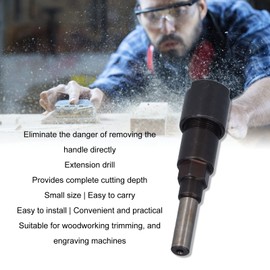 1/4 Inch 8 mm 12 mm Optional Round Shank Milling Cutter Stainless Steel Cutter Collet Extension Chuck Extension Rod for Woodworking High Performance Adapter (8 mm Handle)