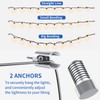 PEESIN 4 Pcs Ceiling Hooks, Adjustable Ceiling Hooks for Hanging
