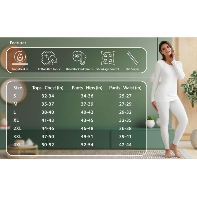 ColdPruf Traditional Long Johns Thermal Underwear for Women