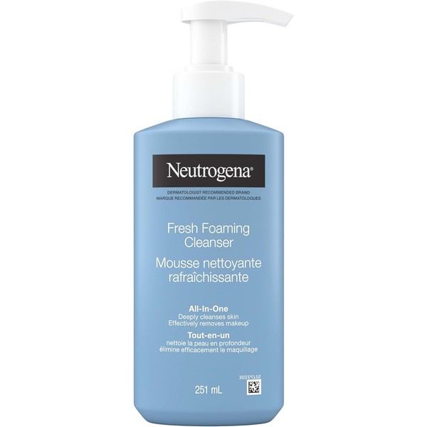Neutrogena Fresh Foaming Facial Cleanser, All-In-One Makeup Remover Face Wash