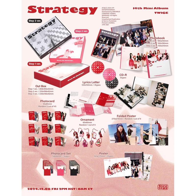 TWICE STRATEGY 14th Mini álbum versión estándar de libro de