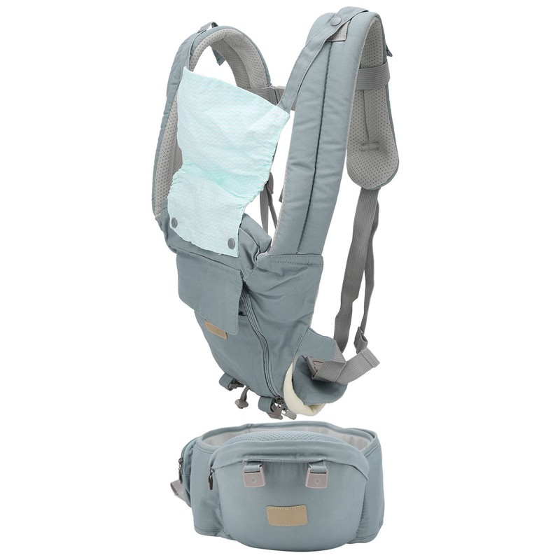 Adjustable Baby Carrier Breathable Newborns Toddlers Ergonomic Thickening HipseatCyan
