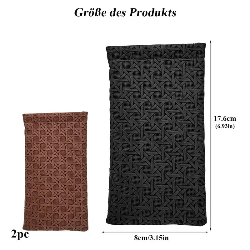 Kisstta Pack of 2 PU Leather Soft Glasses Case Protective