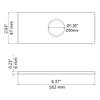 Wovier Faucet Plate,Chrome Sink Hole Cover Plate,6" Rectangle Escutcheon Plate