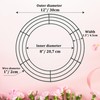 Qianruida 4 Pack 12 inch Metal Wreath Frame Wire Wreath