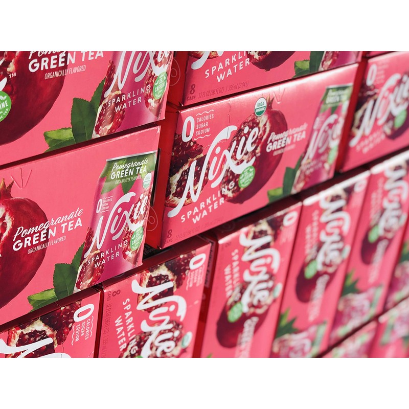 Nixie Sparkling Water, Pomegranate Green Tea | 12 fl oz
