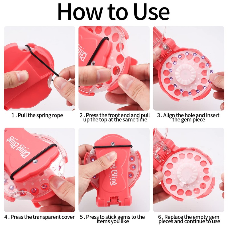 LJAPPLIED Hair Bedazzler Kit, Hair Decoration Kit, Hair Bling Gems