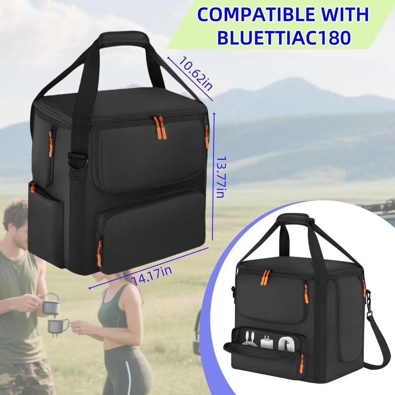 Portable Power Storage Bag Compatible with BLUETTI AC180,Soft Carrying Bag