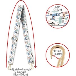 DANHRO Wide Purse Strap Replacement Crossbody Handbag Shoulder Strap Adjustable Bag Straps Replacement (Luxury Boho Alpaca)