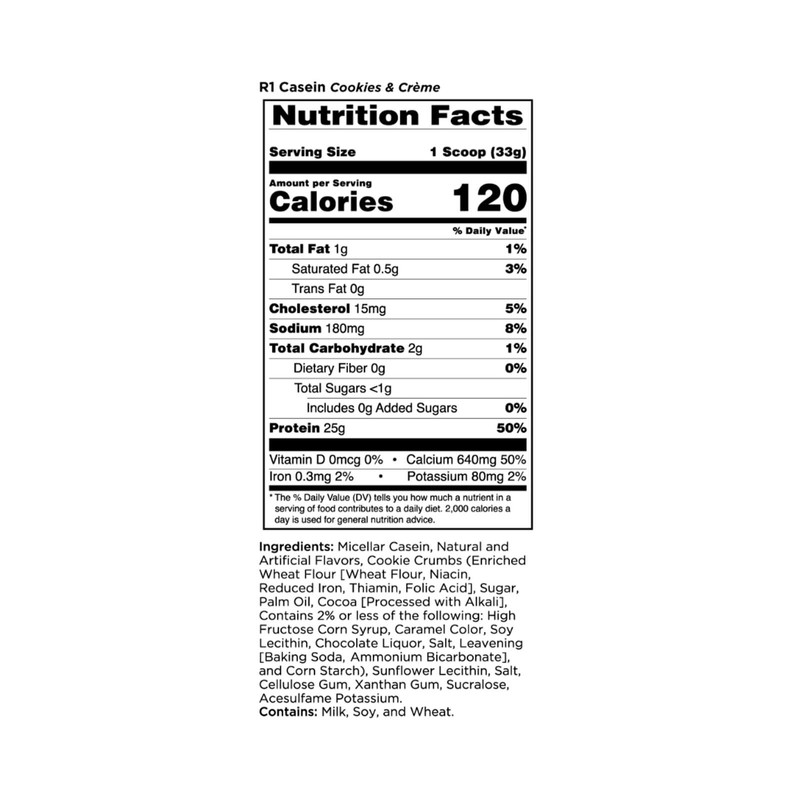 RULE 1 Casein 27 serv Cookies Creme 100% Micellar Casein