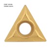 TCMT 16T304 Gold Triangular Tungsten Steel Carbide Insert, 10Pcs/Box High