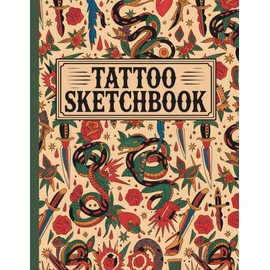 Tattoo Sketchbook – Snakes & Daggers Flash: Classic Flash Pattern with Coiled Serpents, Piercing Blades & Vintage Ink Details
