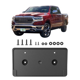 License Plate Frame for RAM 1500 TRX 2021 2022 2023 2024 Ram 1500 TRX Launch 2021 Ram 1500 Rebel 2019-2024 Replace CH1068153 68274219AD Front Bumper License Plate Bracket Holder(Not fit DS Bumper)