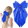 Big Hair Bows Silky Satin Hair Bow with Long Tail