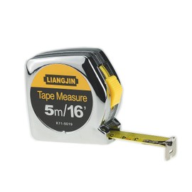 FamilyMall Retractable Tape Measure 5m 16Ft Chromium Coated Measuring Tape Imperial and Metric Measurement with Metal Belt Clip