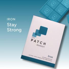 The Patch Remedy Iron Patch | Iron Bisglycinate, Vitamin C, Vitamin B9 (Methylfolate), Vitamin B12, Beta-Carotene, Astaxanthin | 30 Patches