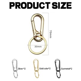 Keyring Key Chain Rings,Key Organizer Key Chain Hooks Metal Key Holder(6PCS)