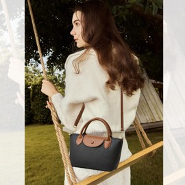 NICOLE & DORIS Fashion Crossbody Bag Women Small Handbags Patchwork Shoulder Bag Top Handle Bags PU Leather Girls Messenger Bags Satchel Bag Black