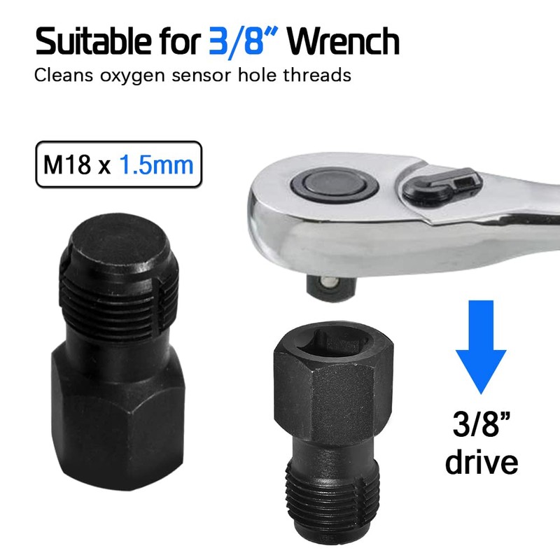 2PCS Oxygen Sensor Thread Chasers M18 x 1.5mm and M12