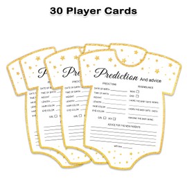 Baby Shower Game Cards, Shaped Card Prediction and Advice Card for Baby Shower Party，Funny Icebreak Baby Shower Party Games Ideas Activity for Parent-to-be, Fun and Easy, 30 Cards