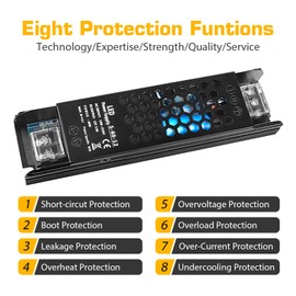 Ultra Thin 12V 60W Power Supply, 12 Volt 5A Switching Power Supply, 110V AC to 12V DC Converter, LED Driver Industrial Transformer for 12V LED Strip Light, Computer Project, AC 100V-250V Universal