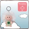Nici Guardian Angel Keyring with Clover Leaf and Glitter Wings