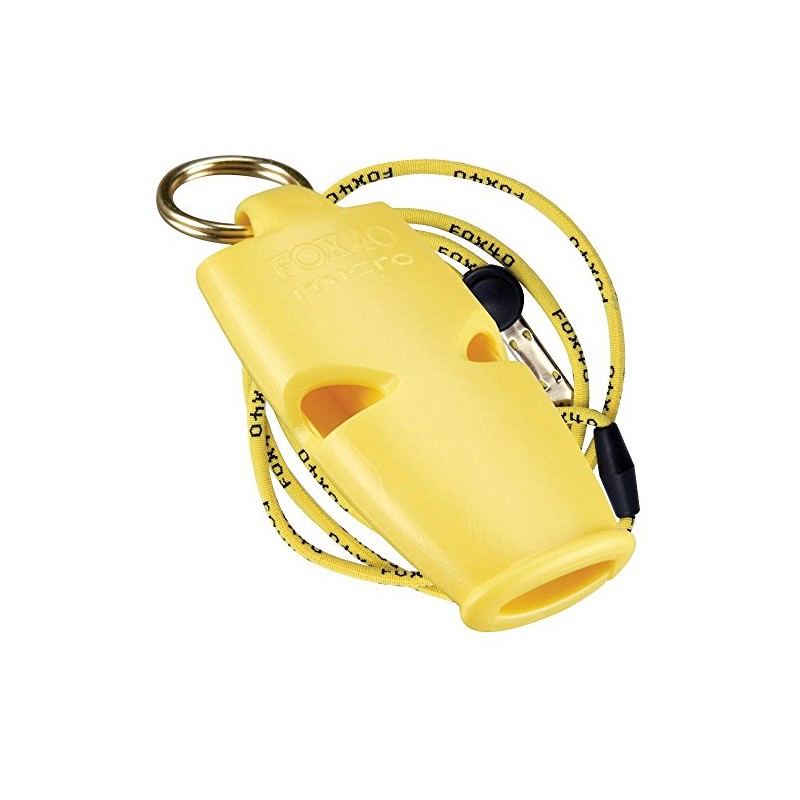 Fox 40 Micro Safety Whistle with Breakaway Lanyard Yellow